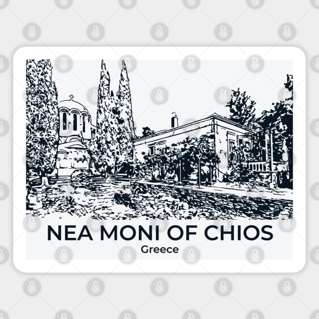 Nea Moni of Chios - Greece Magnet by Lakeric